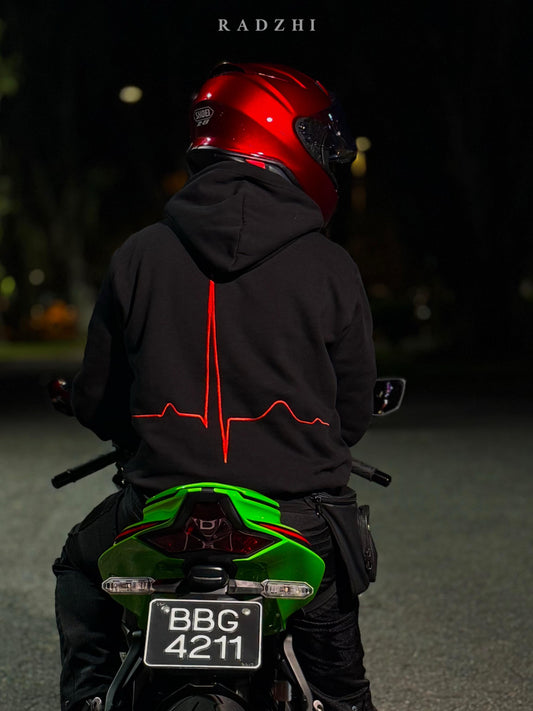 EMBROIDERED HEARTBEAT HOODIE
